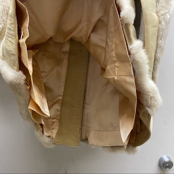 SOLD Vintage Lilli Ann SF Faux Fur Real Leather Coat - Picture 8 of 10